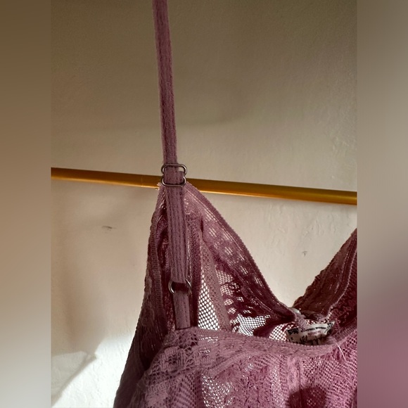 NWT Free People Still The One Lace Trim Cotton Bodysuit in La Fluer color Size M - Picture 5 of 11